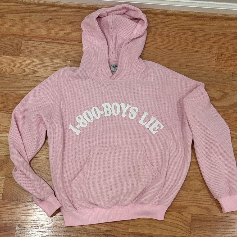 Boys Lie Soft Pink Waffle Knit Top